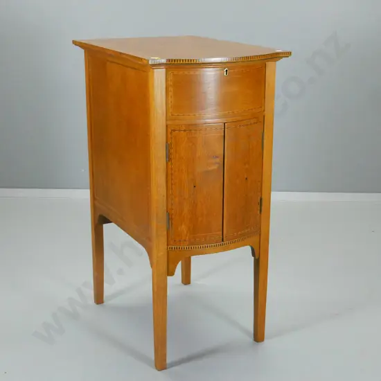 vintage HMV gramophone in 'Library Bijou Grand' oak cabinet - not going, restorer's condition H950 W450 D650