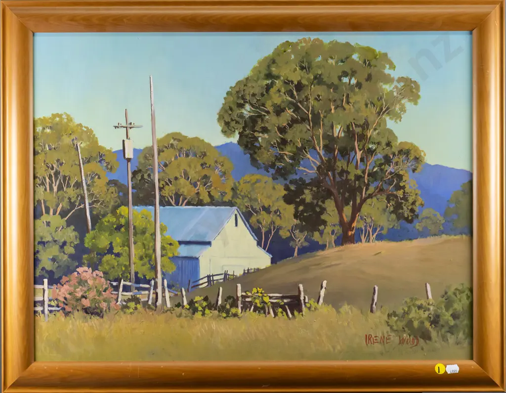 Irene Wood - framed oil - country scene H-450 W-600 Image 1++