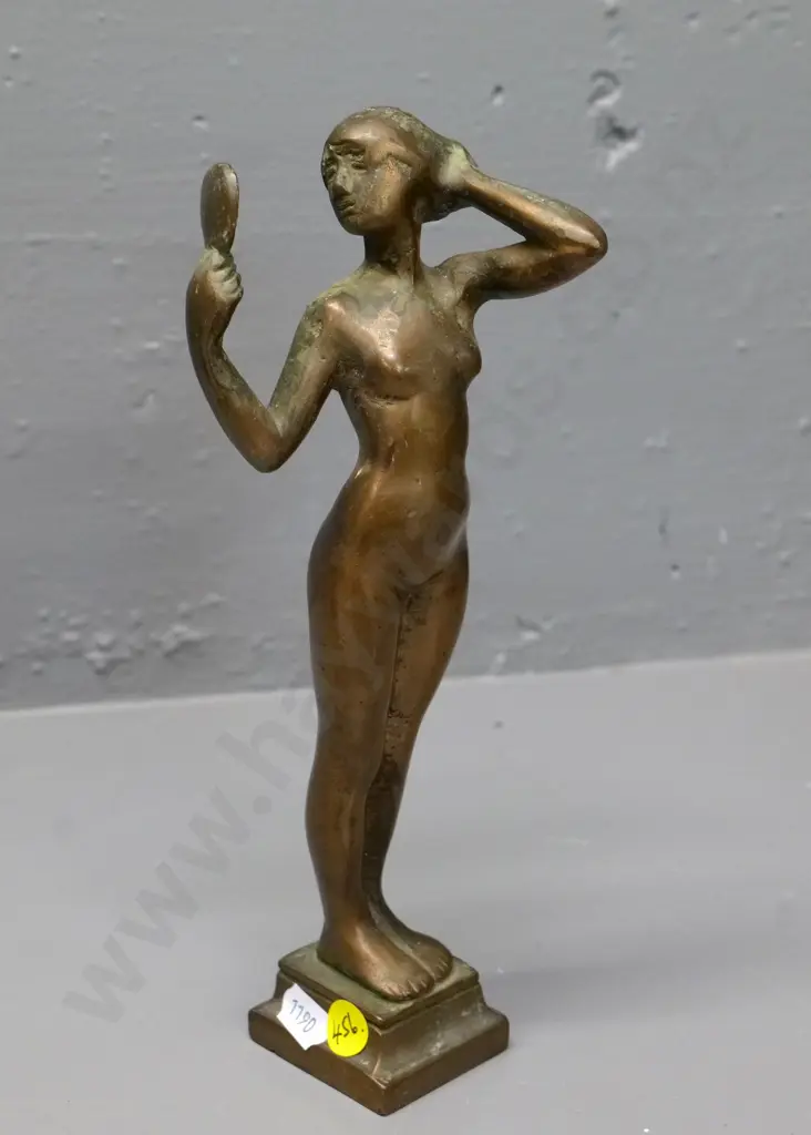 small solid cast brass nude figurine H-240 Image 1++