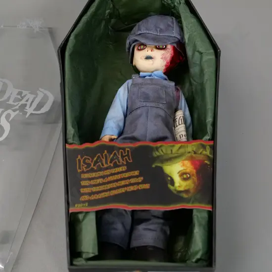 Mezco Living Dead doll "Isaiah" in original coffin box - box is L-300