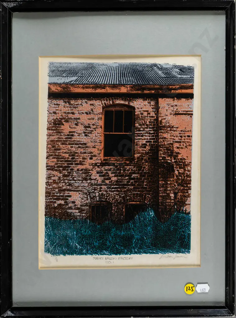 framed ltd edition print 2/8 "Tibury Bacon Factory No.1" H-260 W-190 Image 1++