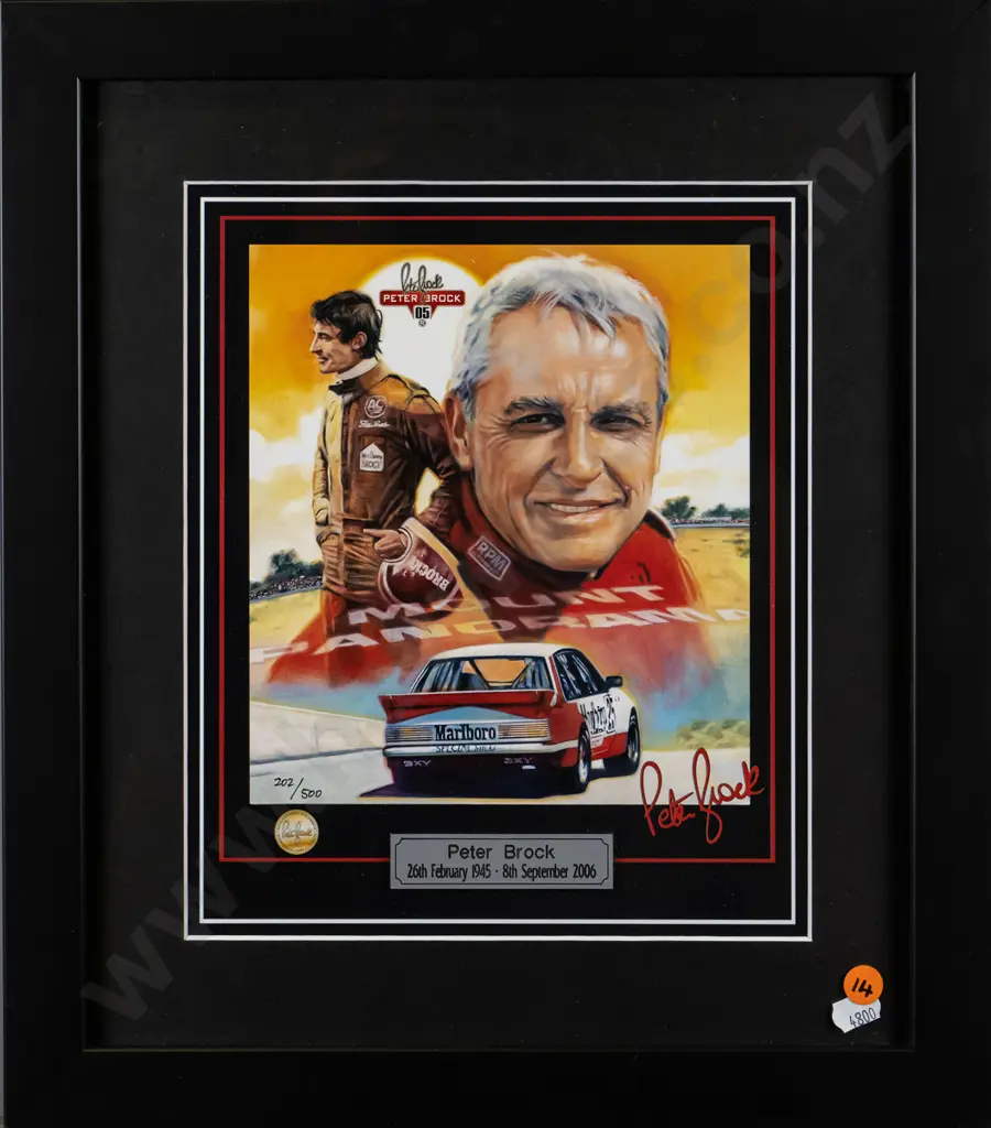Bradford Exchange Peter Brock limited edition of 500 commemorative print - frame H-400 W-350 Image 1++