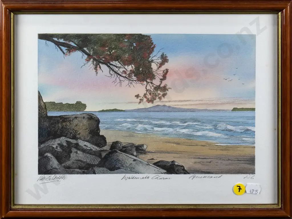 Peter Leitch - framed print "Waitemata Carm" H-170 W-260 Image 1++