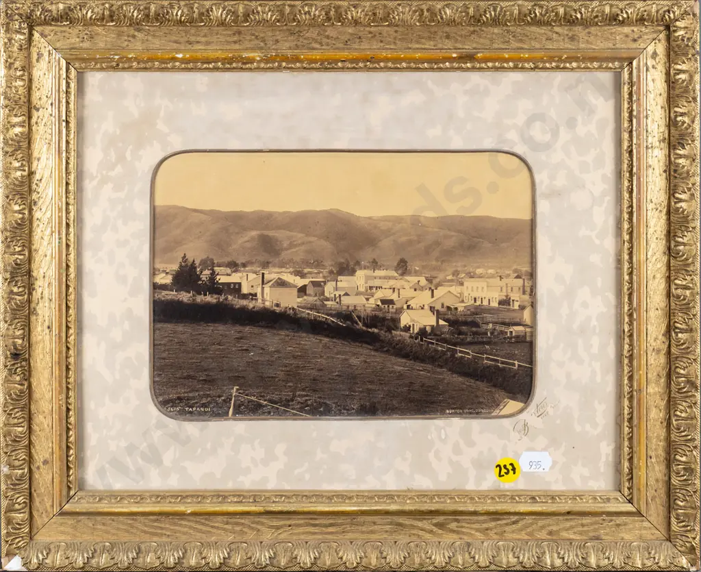framed vintage Burton Bros black and white photograph  "Tapanui" H-150 W-210 Image 1++
