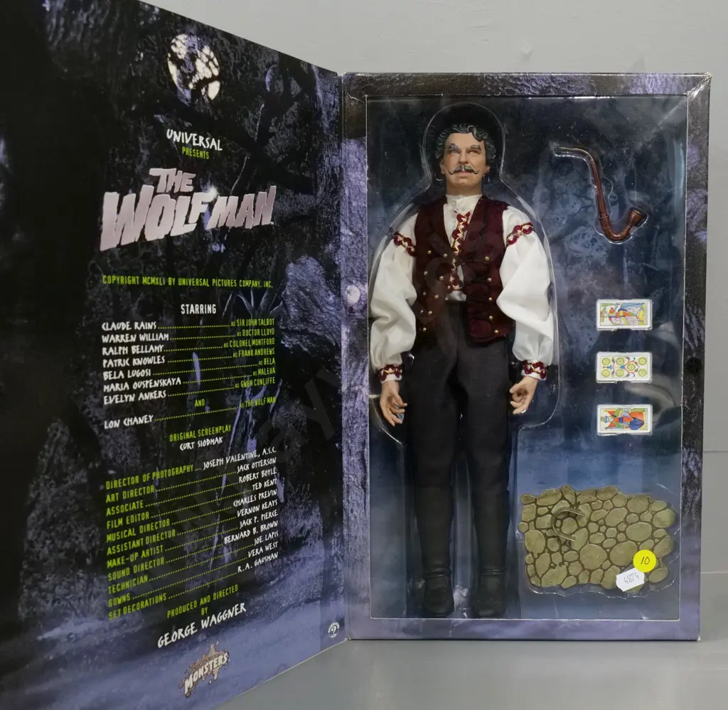 Universal Studios Monsters collectable 12" figure in original box - Lon Chaney in The Wolfman Image 1++