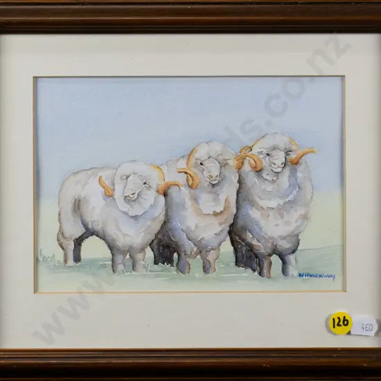 Natalie Holdaway - framed watercolour "Country Gentlemen" H-130 W-190