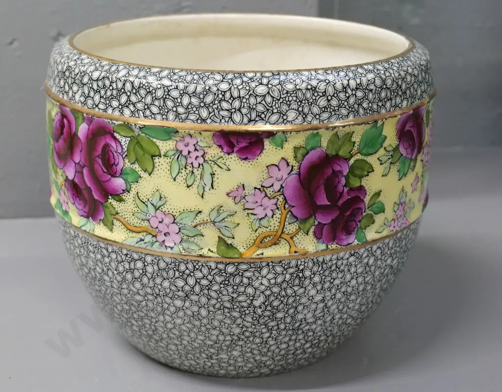 Grimwades floral pattern jardiniere H-200 D-235 Image 1++
