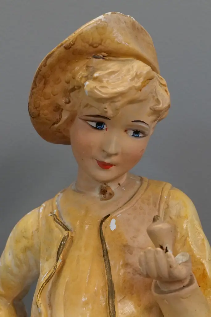 plaster figure made by Triaca & Picchi, Melbourne - pattern No. 14, circa 1930s. Chips & finish loss, missing thumb H520 Image 1++