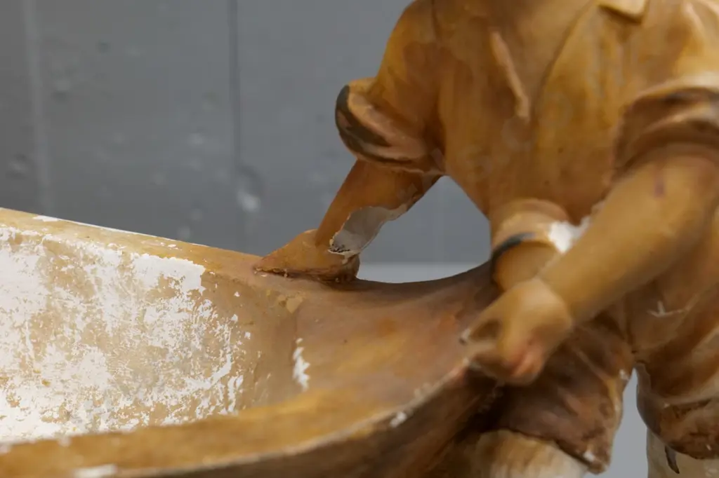 plaster figure made by Triaca & Picchi, Melbourne - pattern No. 56, circa 1930s - chips & finish loss H370 W490 Image 1++