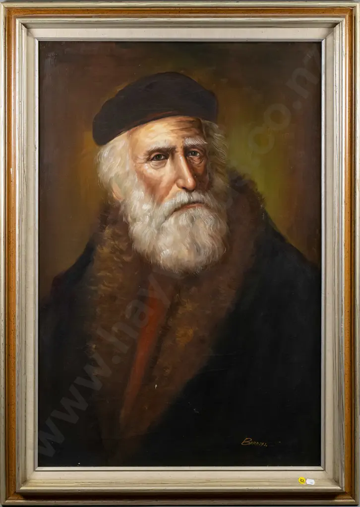 Barron - framed oil - portrait H-900 W-600 Image 1++