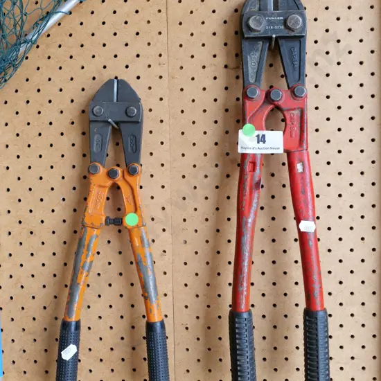 2 pairs of bolt cutters - green dots