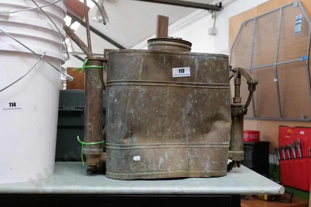 beaten vintage copper backpack sprayer Image 1++