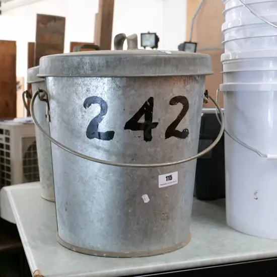 galvanised ash can