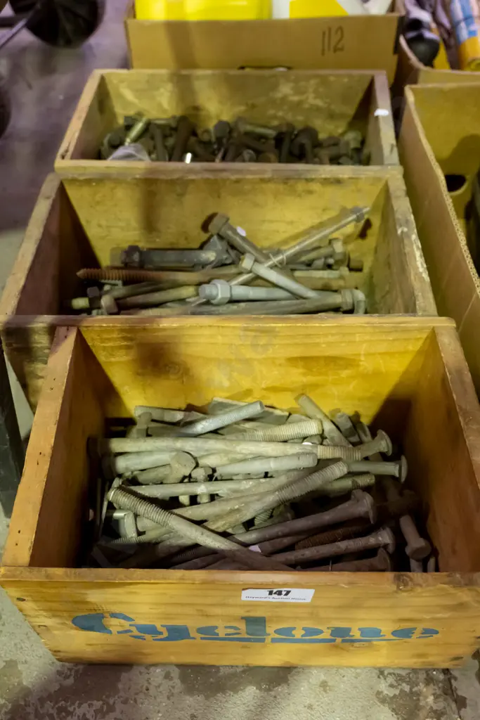 3 nail boxes of nuts and bolts Image 1++