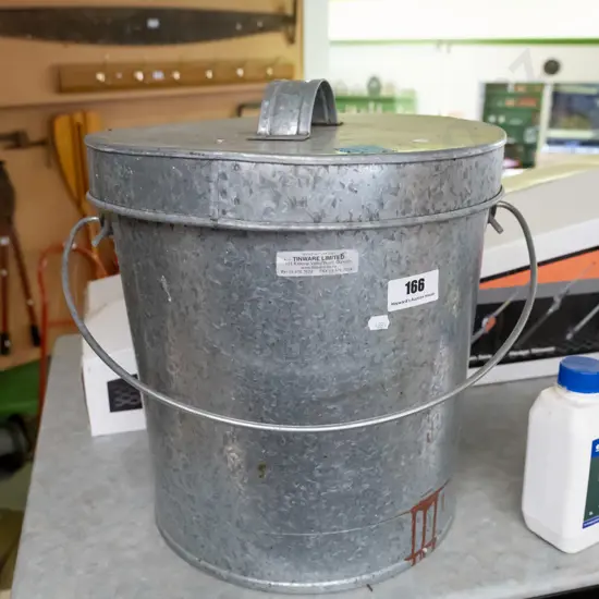galvanised ash can