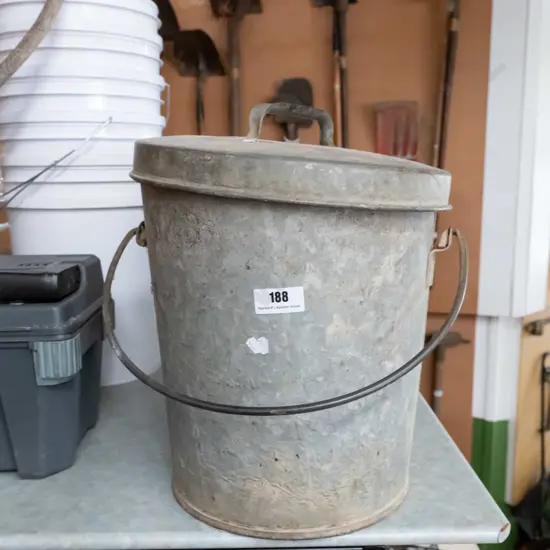 galvanised ash can