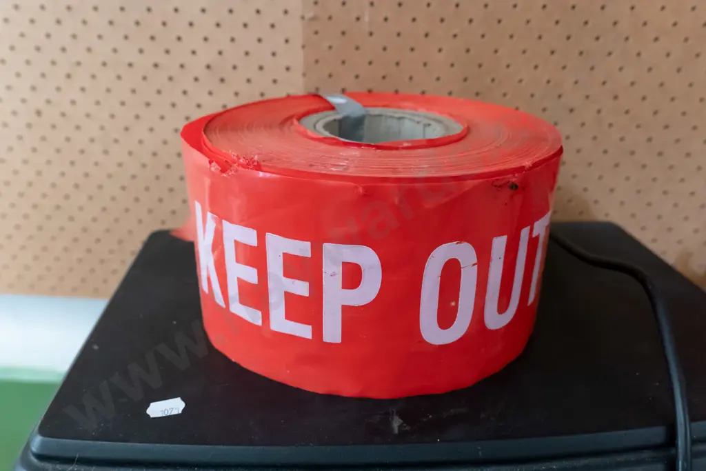 roll of red plastic Danger Keep Out Image 1++
