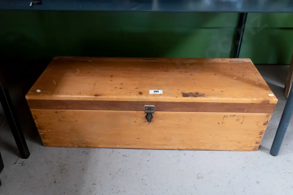 vintage baltic pine woodworker's chest Image 1++