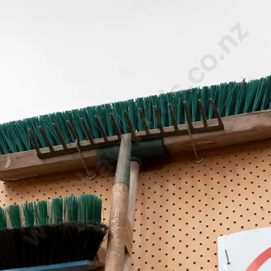 broom, rake