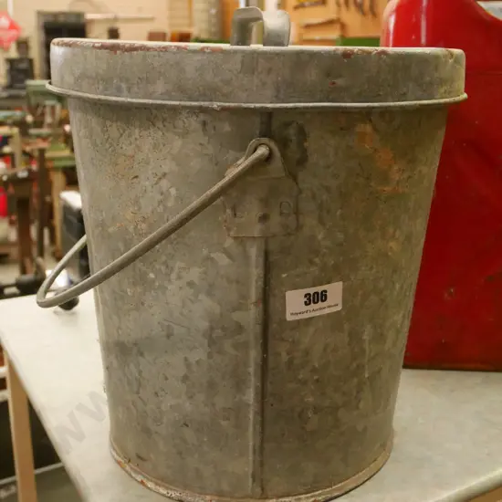 galvanised ash can