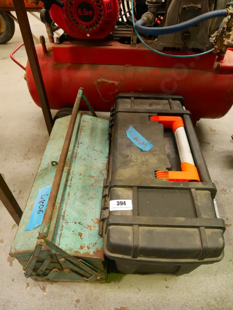 1 metal and 1 plastic tool box Image 1++