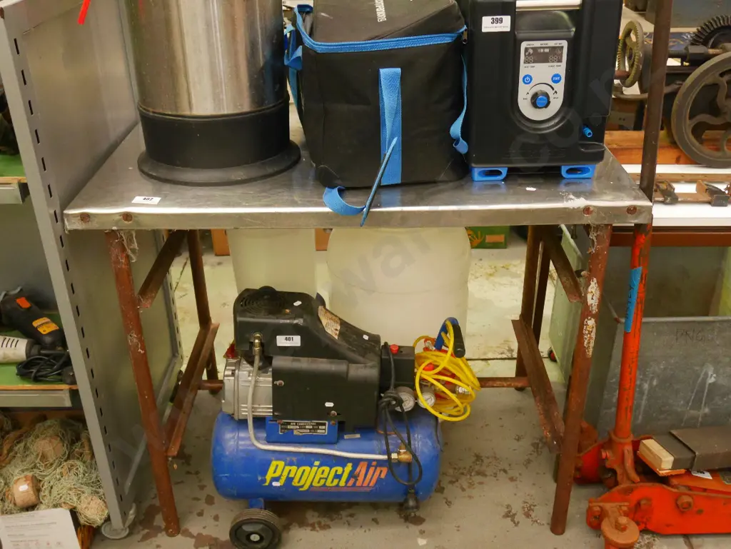 stainless steel topped workshop bench Image 1++