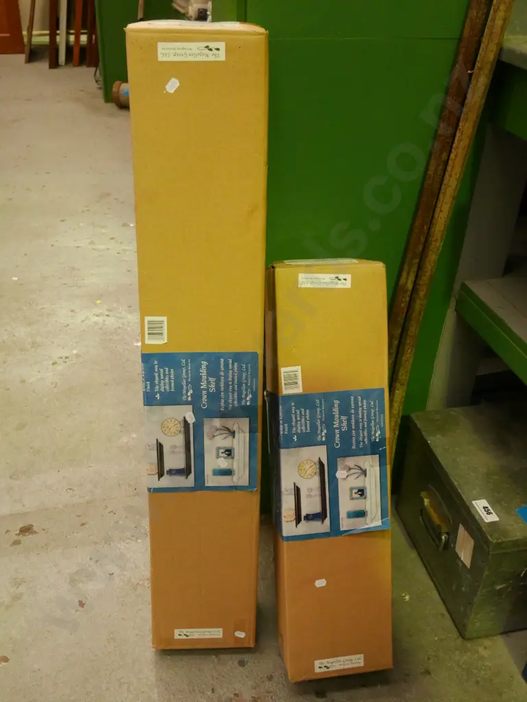 pair of wall mounted moulding shelves Image 1++