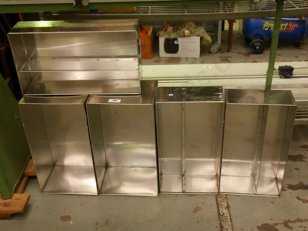 5 food grade stainless steel bins Image 1++