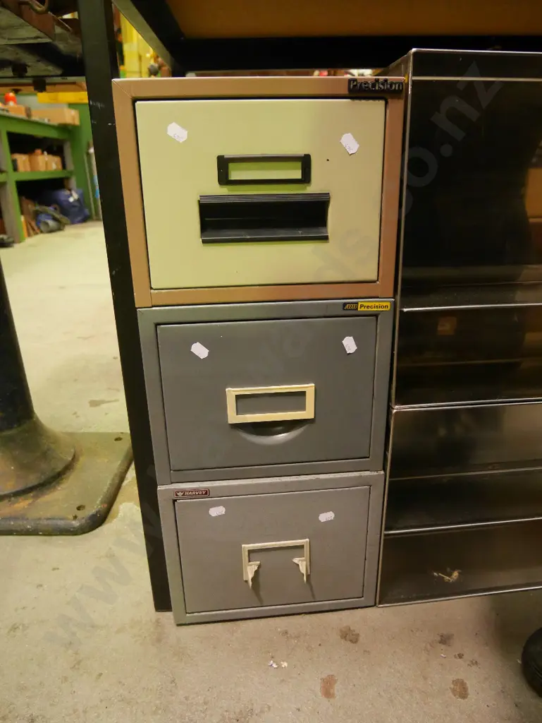 3x Precision index card file drawers Image 1++