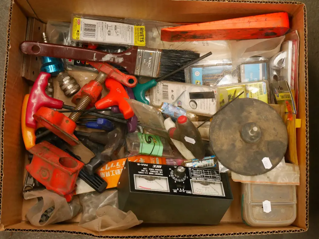 box; allen keys, paint brush, frequency tester etc Image 1++