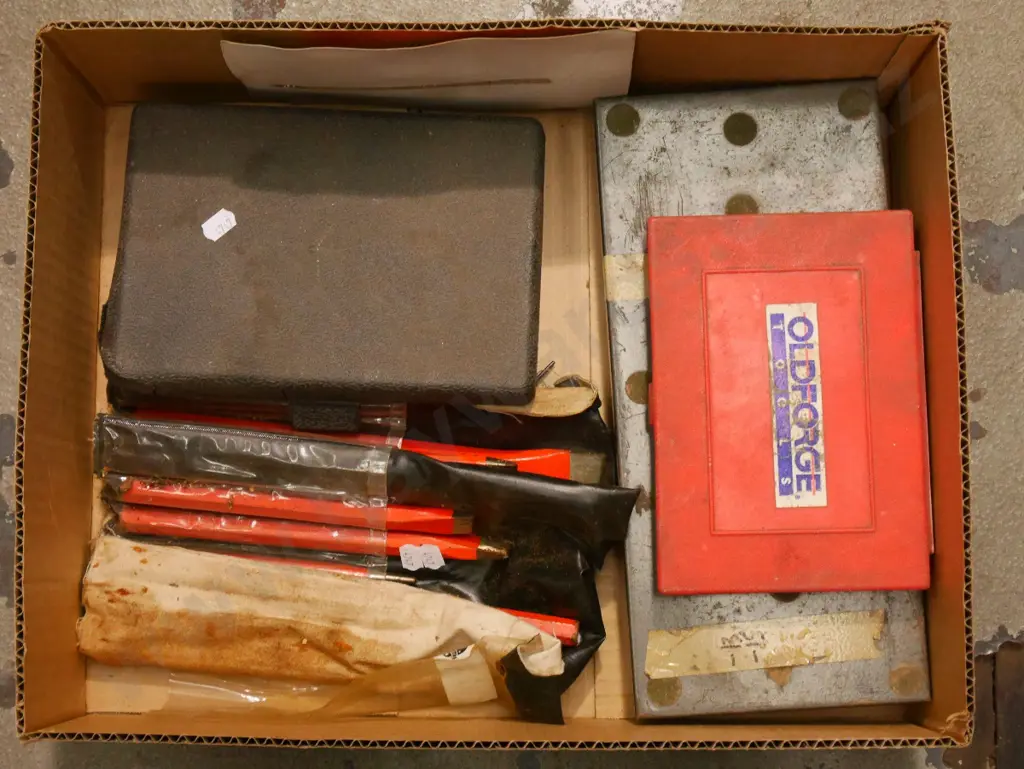 box; cold chisels, flaring tool, sockets, hole saw etc Image 1++