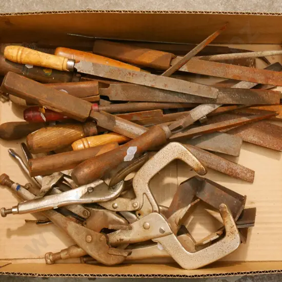 box; welders clamps, files