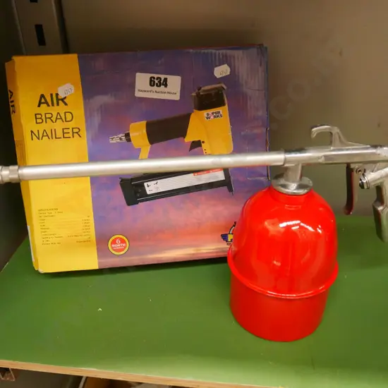 aIir powered brading nailer, spray gun