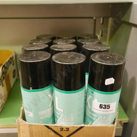 12x cans of Blast Mirror and Glass cleaner
