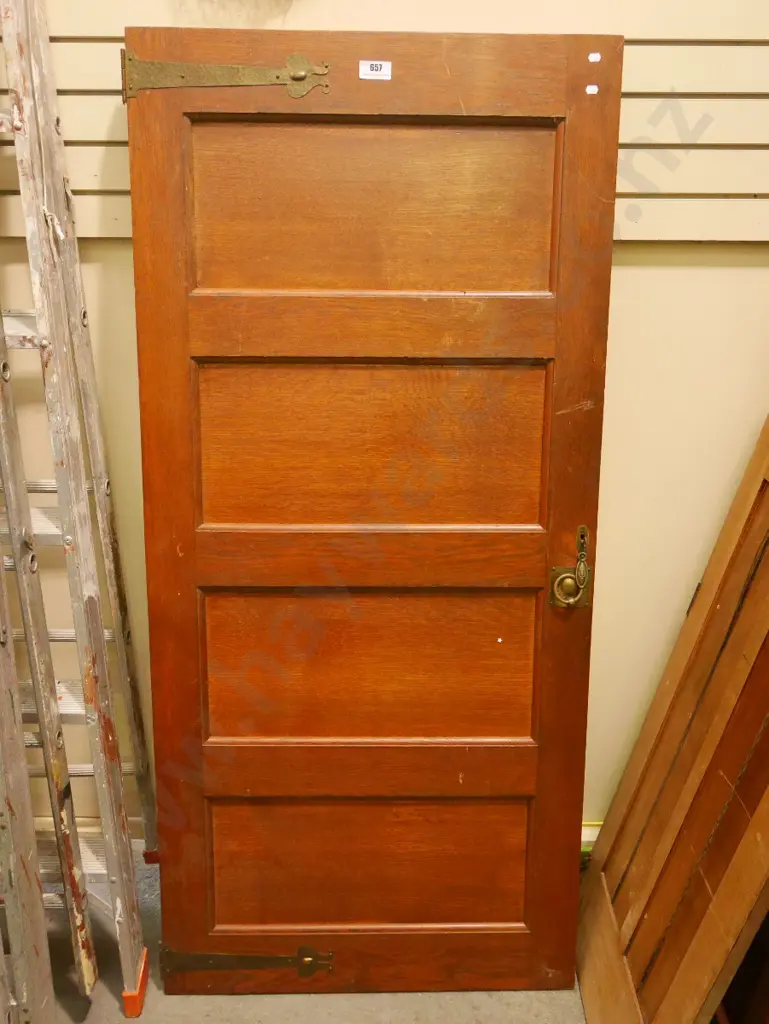 pair of oak art nouveau cupboard doors Each H-1650 W-760 Image 1++