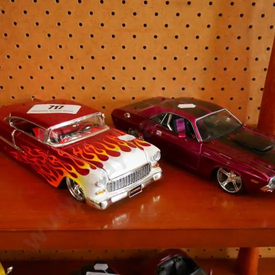 2 die cast model vehicles