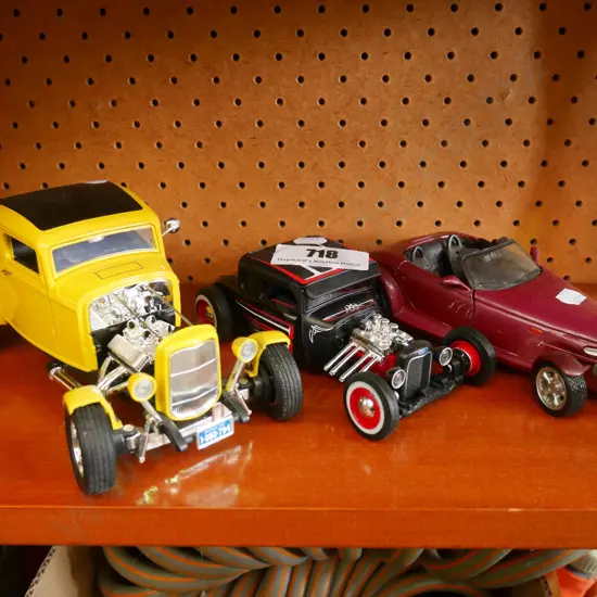 3 die cast model vehicles
