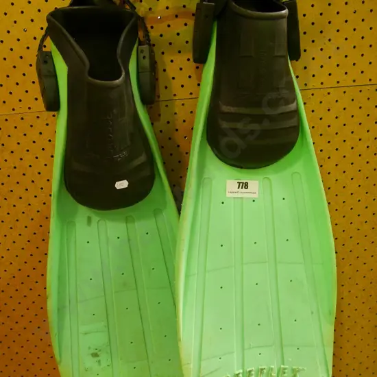 pair of dive flippers