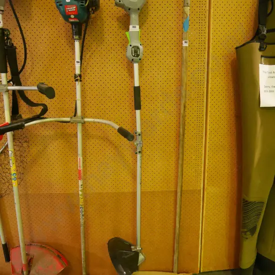 Ego battery powered line trimmer and accessories