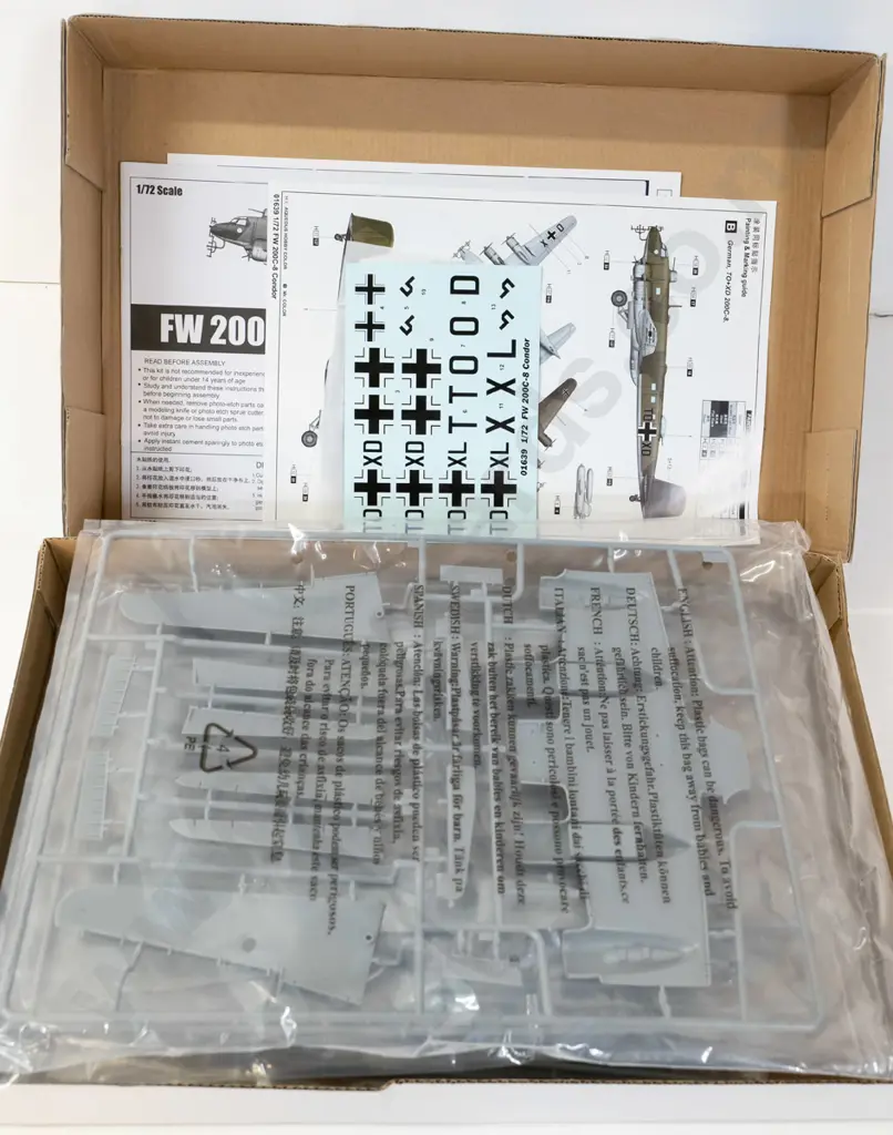 unassembled boxed plastic model kit - Trumpeter 1:72 German FW200 C-* Condor Image 1++