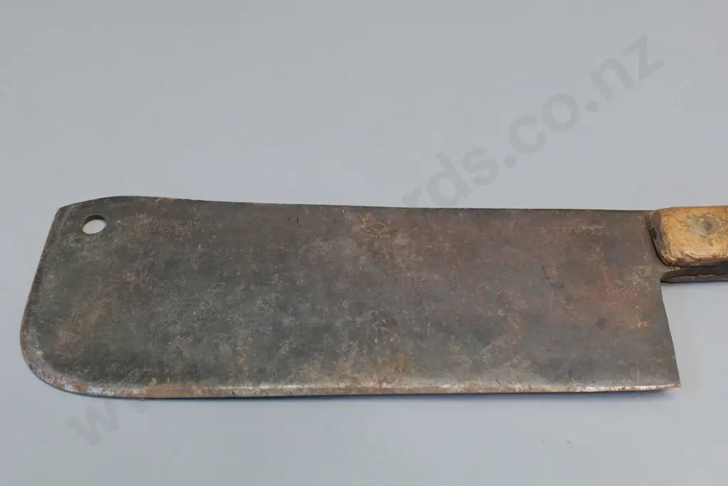 large vintage cleaver - marked with Cornelius Whitehouse & Sons and "Hedgehog" logo L-500 Blade width 110 Image 1++