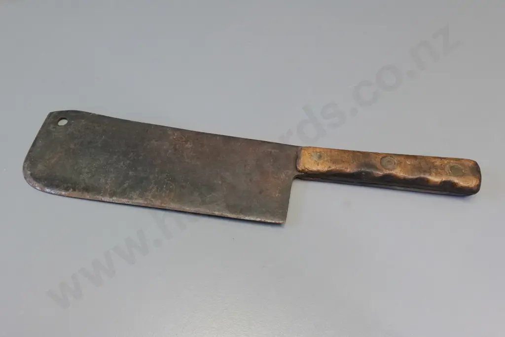 large vintage cleaver - marked with Cornelius Whitehouse & Sons and "Hedgehog" logo L-500 Blade width 110 Image 1++