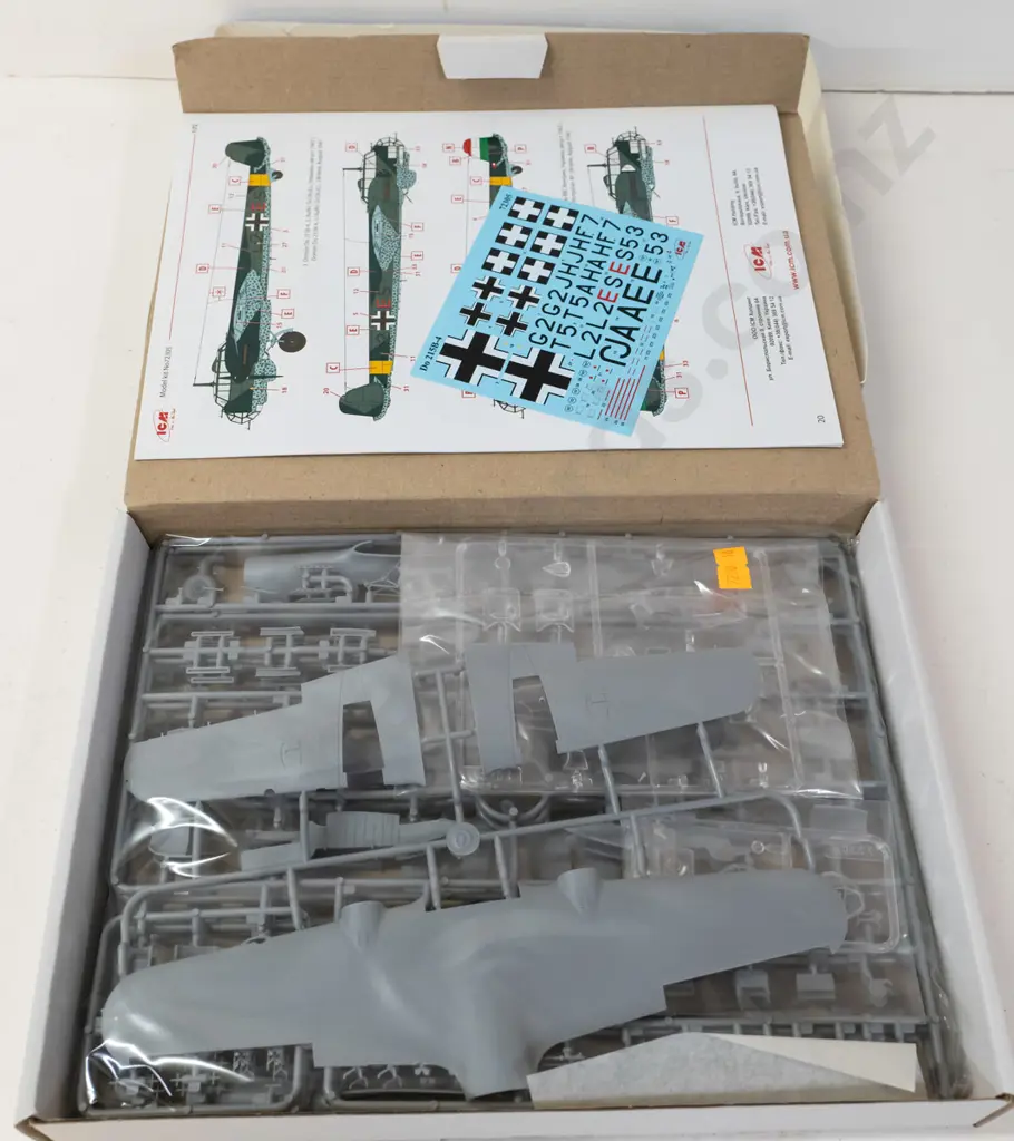Unassembled boxed plastic model kit - ICM 1:72 German DO 215B-4 reconnaissance plane Image 1++