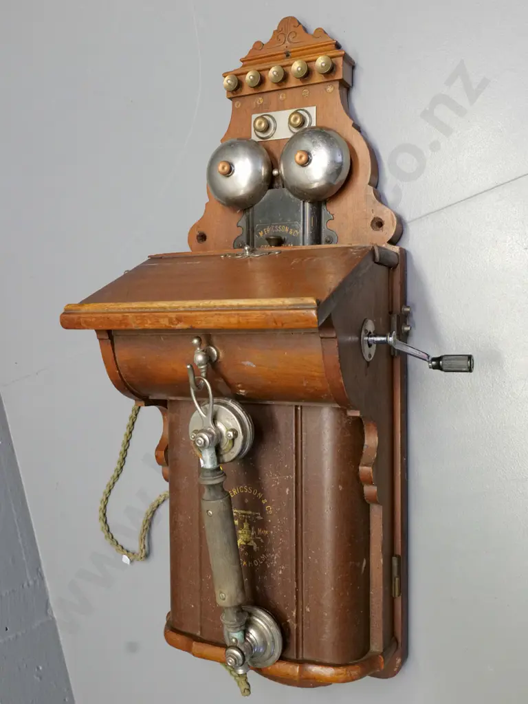 vintage LM Ericsson Sweden wall-mount telephone H-730 W-380 D-250 Image 1++