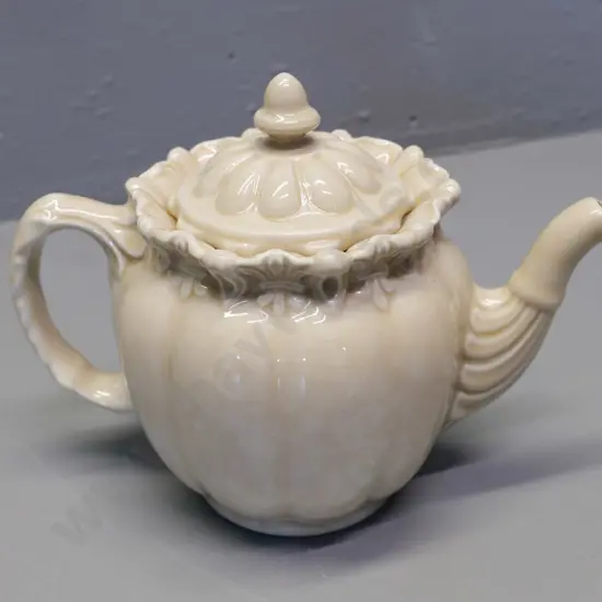Temuka pottery - cream glaze teapot signed TN Lovatt H-180 W-230