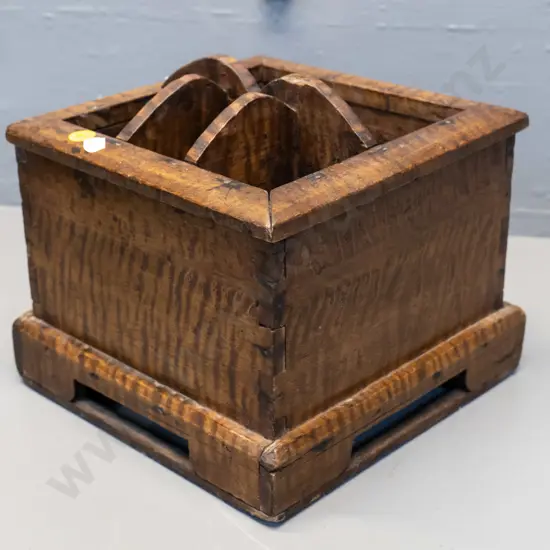 vintage Khmer betel nut storage box with lift out sectional tray H-200 W-210 D-210
