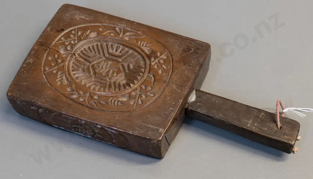 antique carved block from the Philippines, has had repair, a bit of glue residue - L-260 W-120 Image 1++