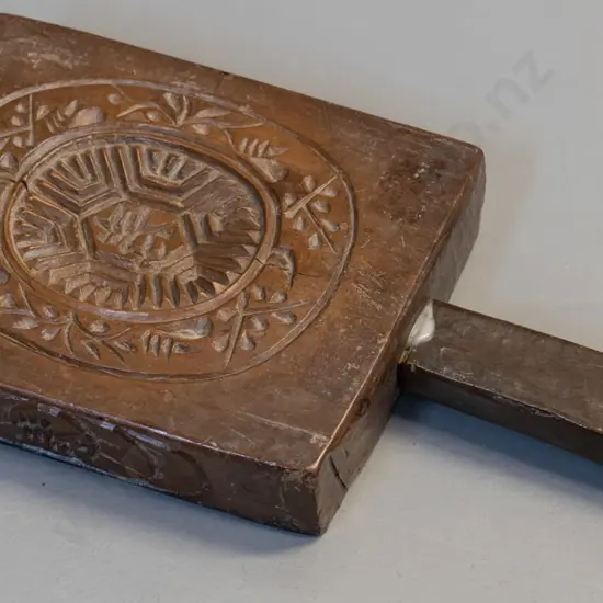 antique carved block from the Philippines, has had repair, a bit of glue residue - L-260 W-120
