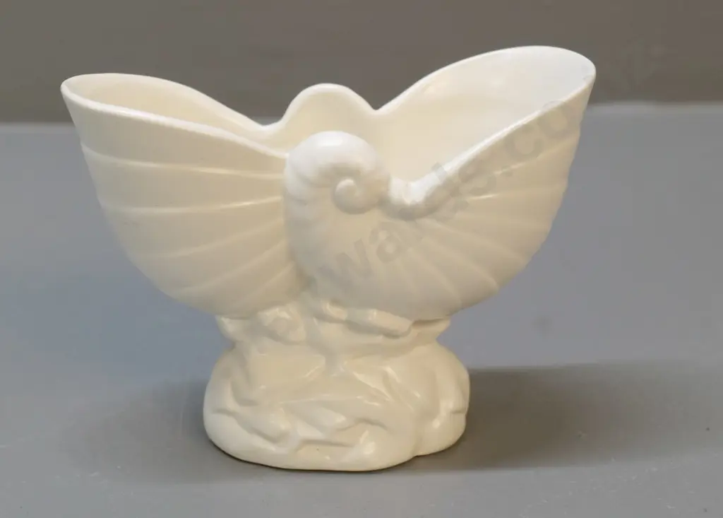 Crown Lynn small nautilus vase No. 677. H-90 W-130 Image 1++