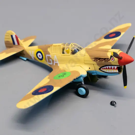 Corgi 1:72 die-cast RAF Tomahawk fighter - tail wheel snapped off